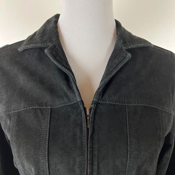 Pendleton All Leather Suede Zip Up Jacket, Black, Medium - Picture 3 of 8